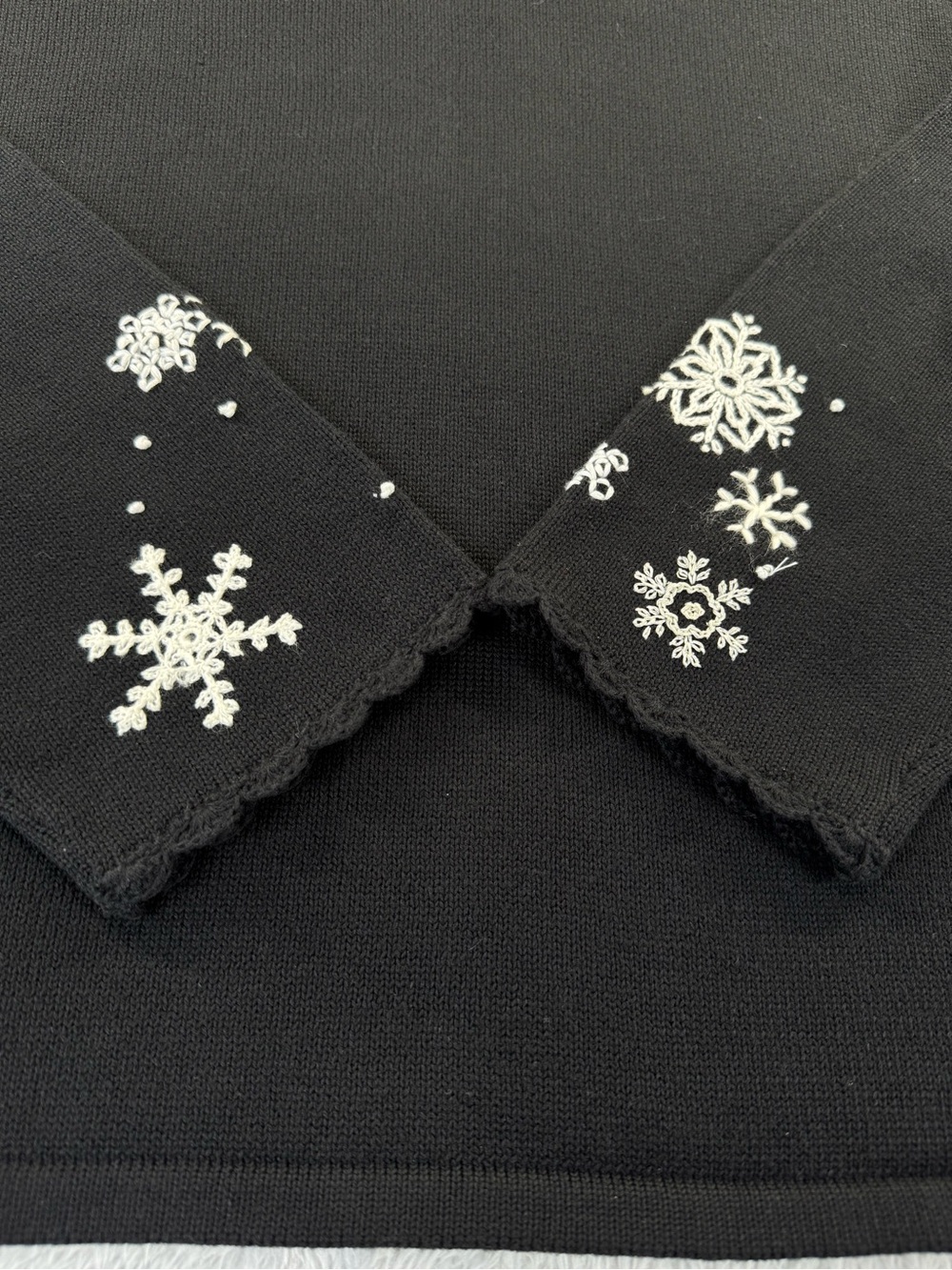 NWT Vintage Talbots Woman 1X Embroidered Snowflake Christmas Sweater - Picture 2 of 14